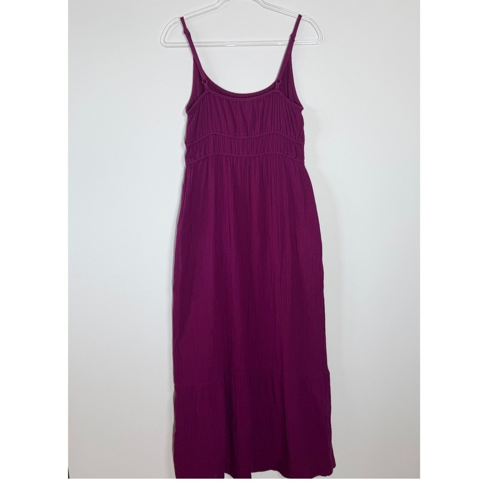 Pact Coastal Double Gauze Cami Maxi Dress Sangria Purple Medium WB1-WQC - Picture 9 of 13